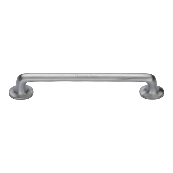 C0376 152-SC • 152 x 181 x 32mm • Satin Chrome • Heritage Brass Traditional Cabinet Pull Handle